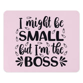 Small But The Boss Mouse Pad, Cute Boss Mousepad, Office Desk Decor, Pink Mousepad, Funny Mouse Pad, Gift for Coworker, Desk Accessories - Tawshia